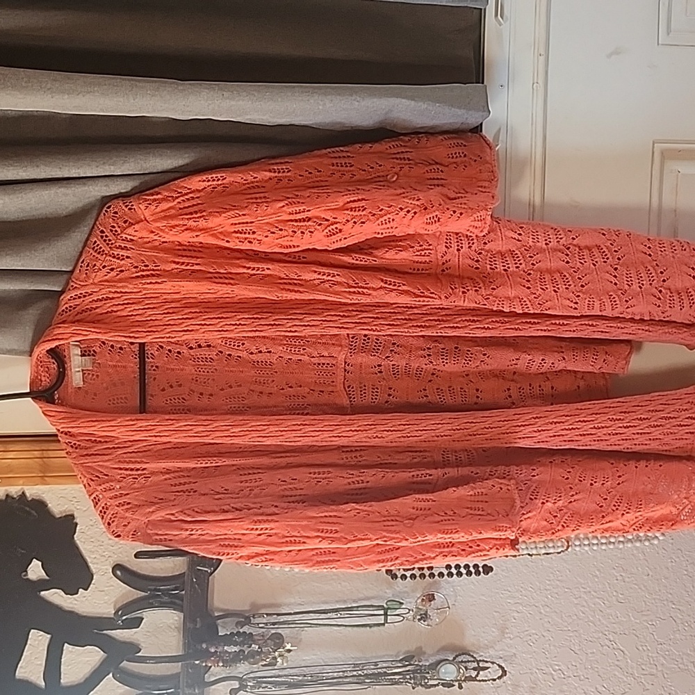 Coral cardigan